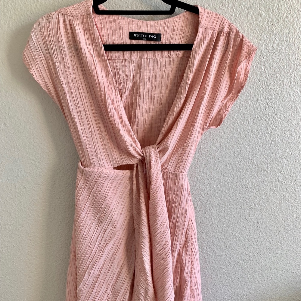 Blush Tie/Wrap Dress